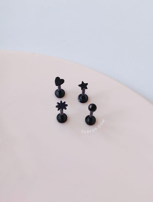 Piercing helix o tragus tope plano