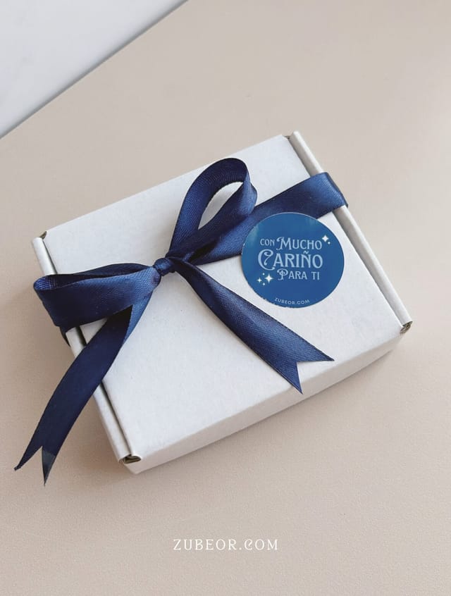Empaque caja azul aqua