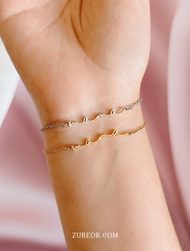 Pulsera mamá cursiva