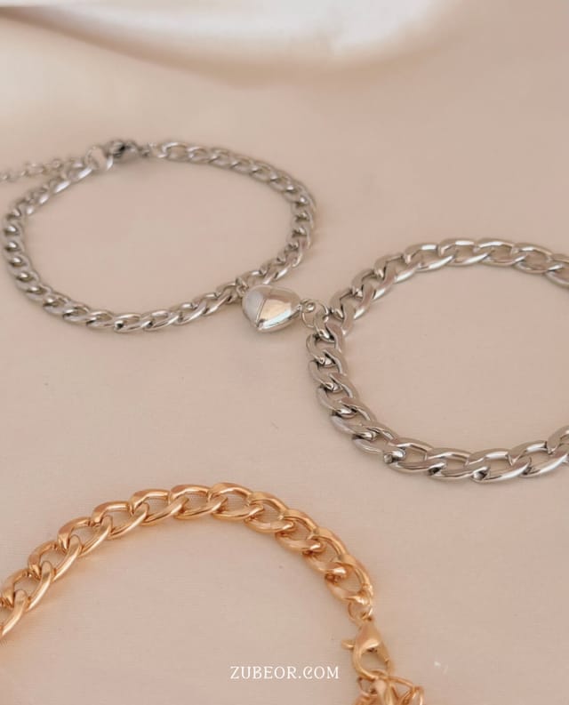 Set de pulseras magnéticas corazón