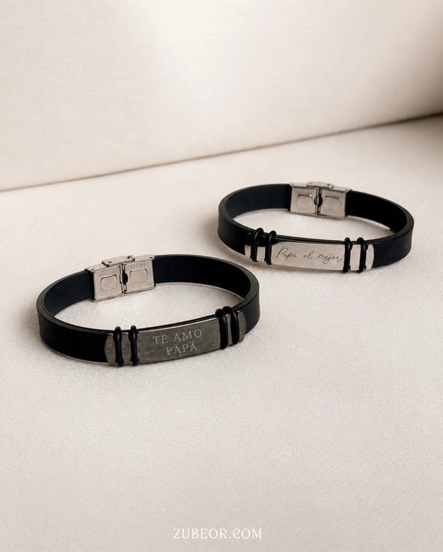 Pulsera grabada negra (solo con pago previo)