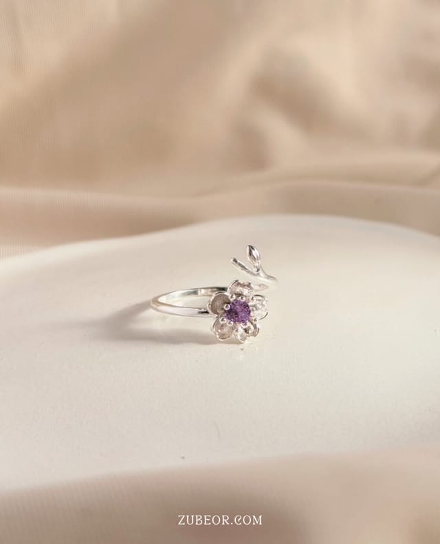 Anillo sakura morado