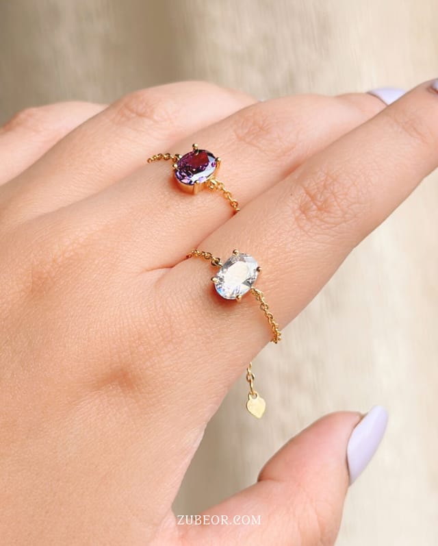 Anillo ovalo ajustable
