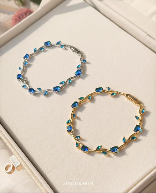 Pulsera tulipanes azul