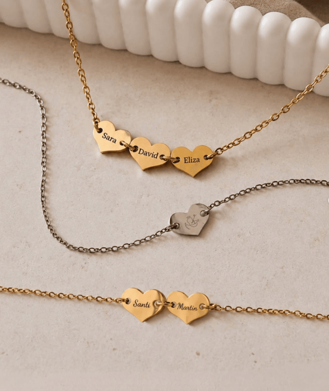 Pulsera corazón mini grabada