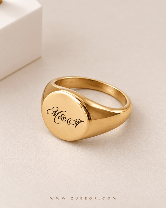 Anillo grabado redondo (solo con pago previo)